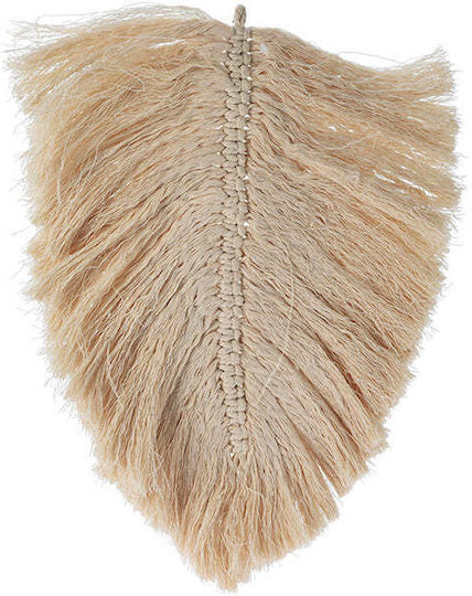 Zaros Wanddekoration Beige aus Stoff 40x30cm