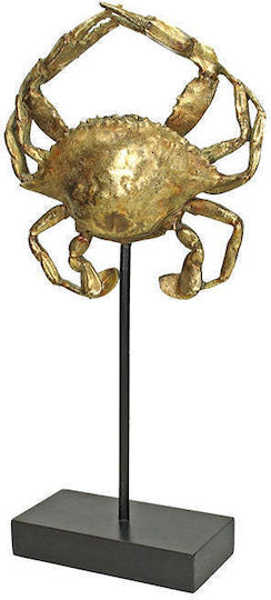 Ornament Crab Polyresin Gold 21x8x42cm