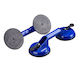 Set 2 Doppelter Arbeits-Saugnäpfe Relaxdays 7x12x32.5 cm 80 kg Maximales Hubgewicht Blau Schwarz