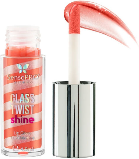 Luciu de Buze Glass Twist Shine Sensopro Milano Roll Coral