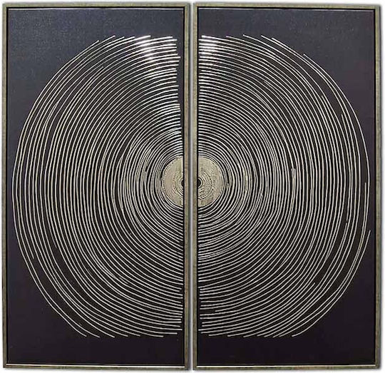 Textured Canvas 2pcs Foil,40x80cm