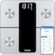 Vitafit Smart Badezimmerwaage 180kg mit Körperfettmessung & Bluetooth Silber