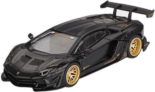 Model Mașină Lamborghini Aventador Lbworks Ediție Limitată Negru Mat 2025 1:64 Mini GT Mgt01087-l