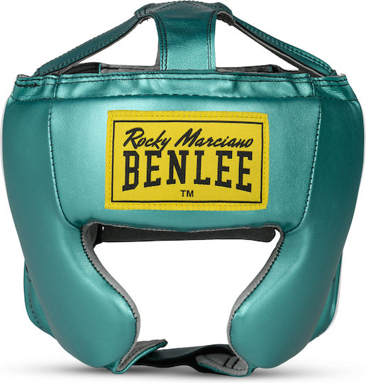 Benlee Mike Kids Open Face Boxing Helmet Made Of Synthetic Leather Green