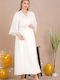 Esthisis Nightgown with Maternity and Breastfeeding Robe Ecru
