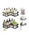Corner Wall Mounted Bathroom Shelf Metallic Black