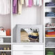 Fabric Storage Box for Blanket/Duvet in Gray Color
