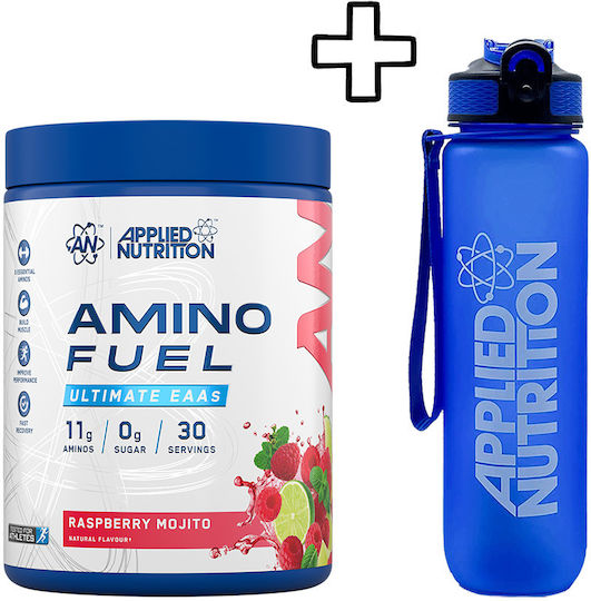 Applied Nutrition Amino Fuel Eaa 390g Icy Blue Raz & Applied Nutrition Lifestyle Water Bottle 1000ml Custom Bundle