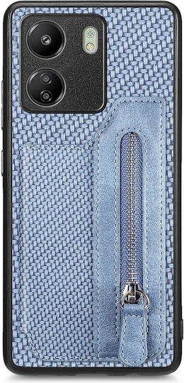 Forcell Xiaomi Poco C65 Xiaomi Redmi 13C 4G Flip Zipper Wallet Hard Case Blue