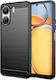 Forcell Xiaomi Poco C65 Xiaomi Redmi 13C 4G Carbon Fiber Silicone Case Black