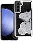 Silicone Teddy Bear Back Cover for Samsung Galaxy A26 5G Silver