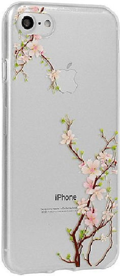 Husă Silicon Tel1 Floral iPhone 11 Pro Max Cherry