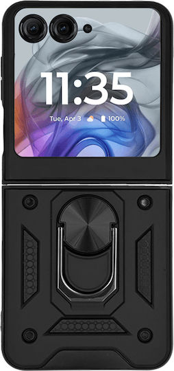 Θήκη Ring Armor Campro Sonique Motorola Large Hole Motorola Razr 50 Μαύρο