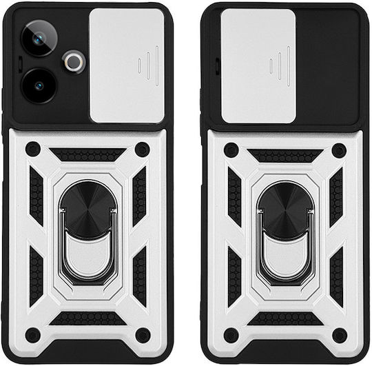 Калъф Ring Armor Campro Sonique Realme Gt 7 5g Realme Gt 7t 5g Сребрист