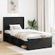 vidaXL Wooden Bed Headboard Black 82x100cm