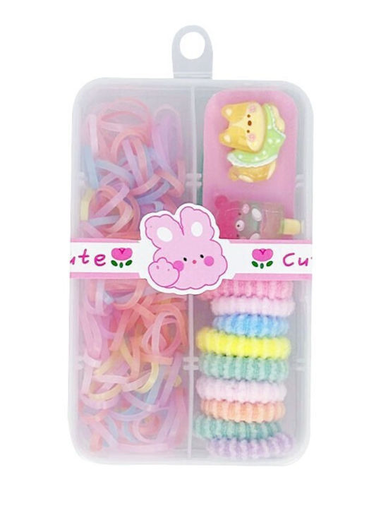 Bunny Set Kids Hair Ties 130 Pieces