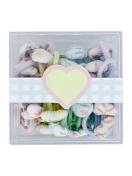 Kleine Blumen Haargummis Kinder Haargummis Set 20 Stück Floral Herzen