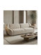 Echono Dreisitzer Sofa Beige 230x88x77cm