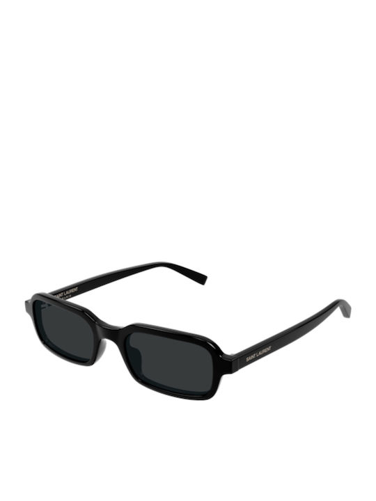 Ysl Unisex Ochelari De Soare Cu Ramă Din Plastic Neagră Și Lentile Negre