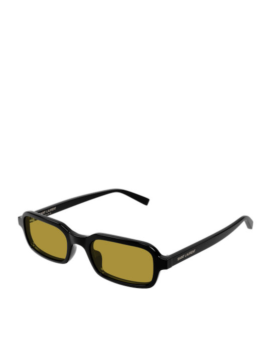 Ysl Unisex Sunglasses With Black Horn-Rimmed Frame