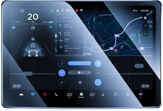 Folie Protectie Ecran Tempered Glass Flippy Compatibila Tesla Model 3 Tesla Model Y Ecran Fata Anti Blue-ray 4k Ultra Hd Anti Amprente 2.5d Transparenta