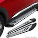 Side Steps Brackets Citroën C3 Aircross 2017 Suv I C4 Cactus 2014 Faba Silver-black 183cm 2 Pieces Aluminum