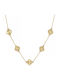 Colier Cu Design Floare Din Aur Galben 14 Carate