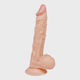 STD Realistic Dildo with Scrotum and Suction Cup Flesh