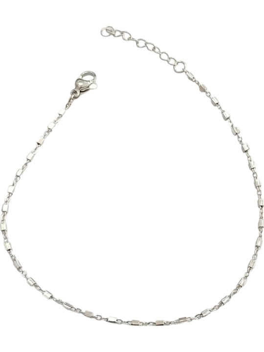 Kalliopi Silver Αλυσίδα Ποδιού από Ατσάλι 20cm