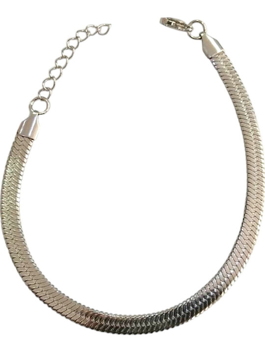 Kalliopi Silver Гривна за глезен от стомана 20см HBM-5017