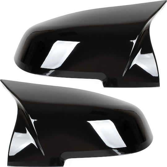 Bmw 3 F30 F31 2012 Mirror Cover Black Glossy Left + Right 2 Pcs Set