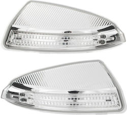 Mercedes W204 C-class 07-11 Left + Right Turn Signal Mirror 2 Pcs Set
