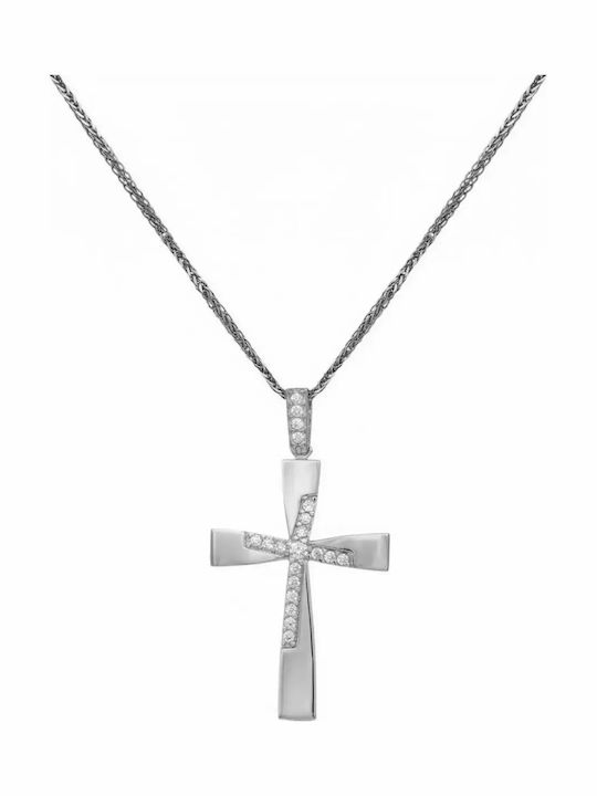White Gold Cross 9K