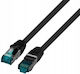 Securitynet S/FTP Cat.6a (Gigabit) Network Cable Ethernet 5m Black
