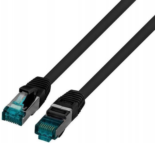 Securitynet S/FTP Cat.6a (Gigabit) Network Cable Ethernet 0.25m Black