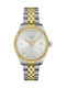 Tissot Γυναικείο Ρολόι 34mm Μπαταρίας με Ασημί Μεταλλικό Μπρασελέ