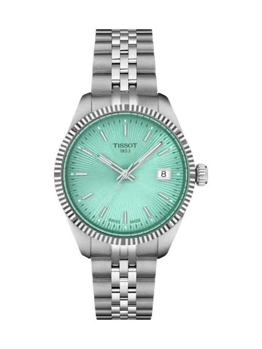Tissot Ballade Γυναικείο Ρολόι 34mm Μπαταρίας με Ασημί Μεταλλικό Μπρασελέ