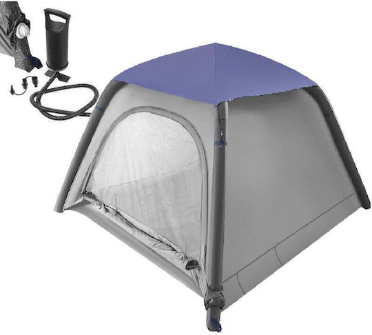 Enero Καλοκαιρινή Σκηνή Camping Φουσκωτή Γκρι για 3 Άτομα 210x210x110εκ.