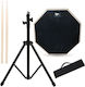 V-tone Pds1 Bk Schwarzes Übungspad Set mit Ständer, Drumsticks und Abdeckung 12"