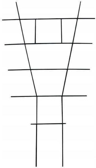 Ladder Support Potted Plants 51x29 Cm Green Steel Wire