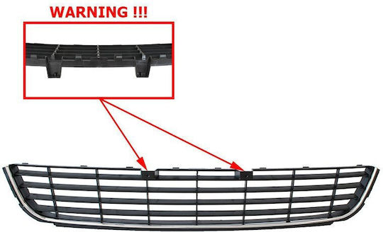 Vw Golf Vi H B 08-13 Front Bumper Grille Middle Cover