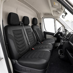 Autositzbezüge Universal Panda 2+1 Stoff Eco Leder Ford Transit Custom Mk2 2023+ Schwarze Autositzbezüge Universal Panda 2+1 Stoff Eco Leder Ford Transit Custom Mk2 2023+ Schwarze