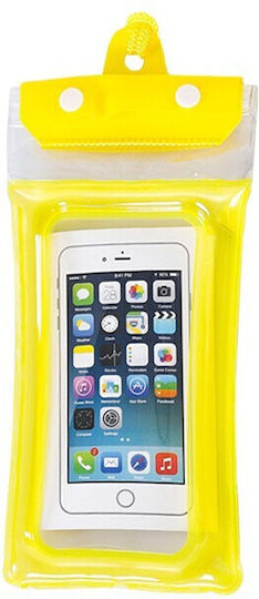 Zip Waterproof Flippy Underwater Case Snowproof Universal Waterproof Lanyard Phone Documents Yellow