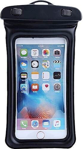 Flippy Matte Cushion Waterproof Underwater Case Snowproof Universal Cord Phone Documents Black