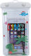 Flippy Glitter Kids Waterproof Underwater Case Snowproof Universal Lanyard Phone Documents Dino White