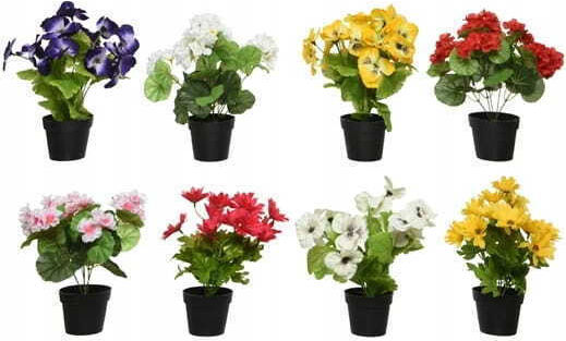 Plantă Artificială Decorativă din Poliester în Ghiveci 11x20 Cm