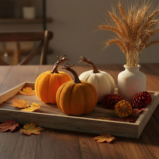 Pumpkin Decoration 11x13 Cm Glitter 3 Colors