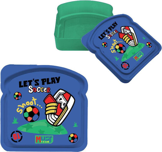 Diakakis Plastic Kids' Food Container Football 0.4 L Green 18 x 13 x 6 cm
