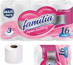 Familia Hârtie Igienică 16 Role 3 Foi Familia Hârtie Igienică 16 Role 3 Foi