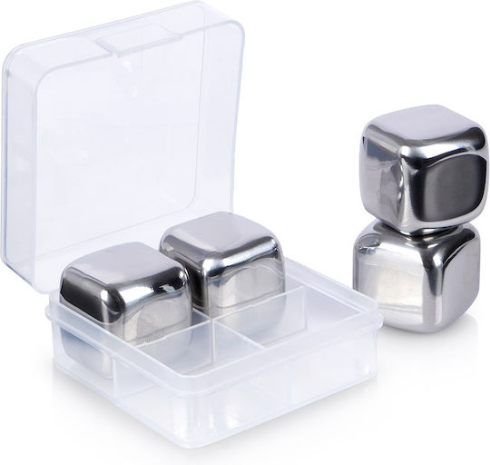 Reusable Stainless Steel Ice Cubes 4 Pcs